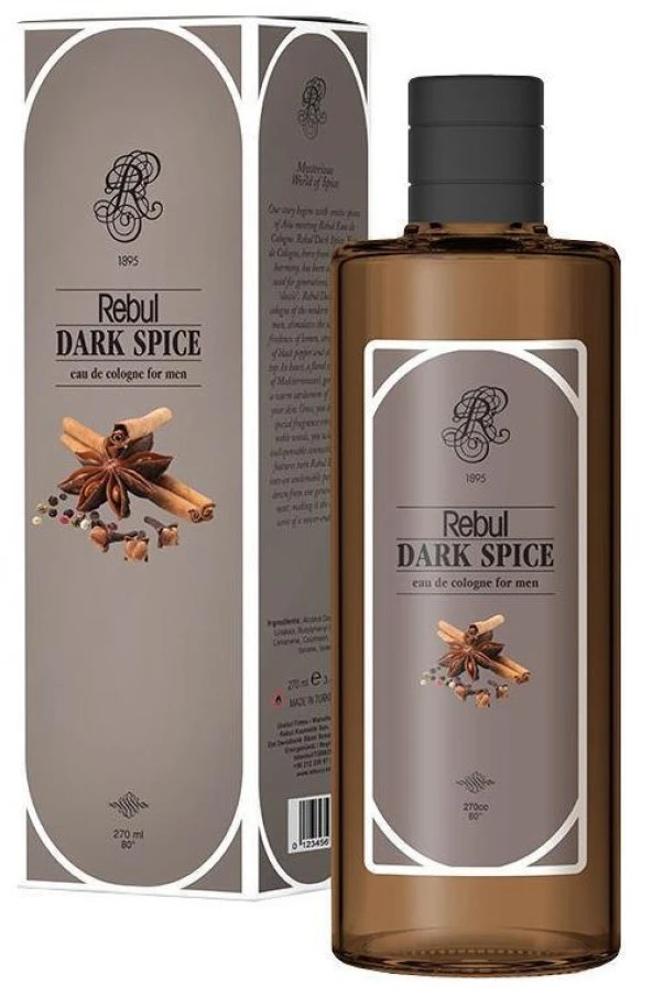 Rebul Dark Spıce Kolonya Cam 250 Ml