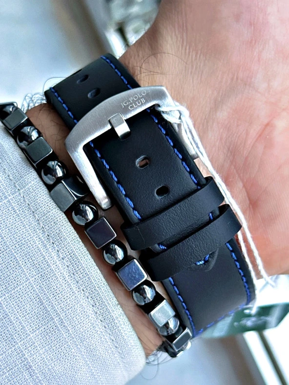 Jg. Polo Clup JPC.0224.S04059.01 Deri Kordon Erkek Kol Saati - Resim 2