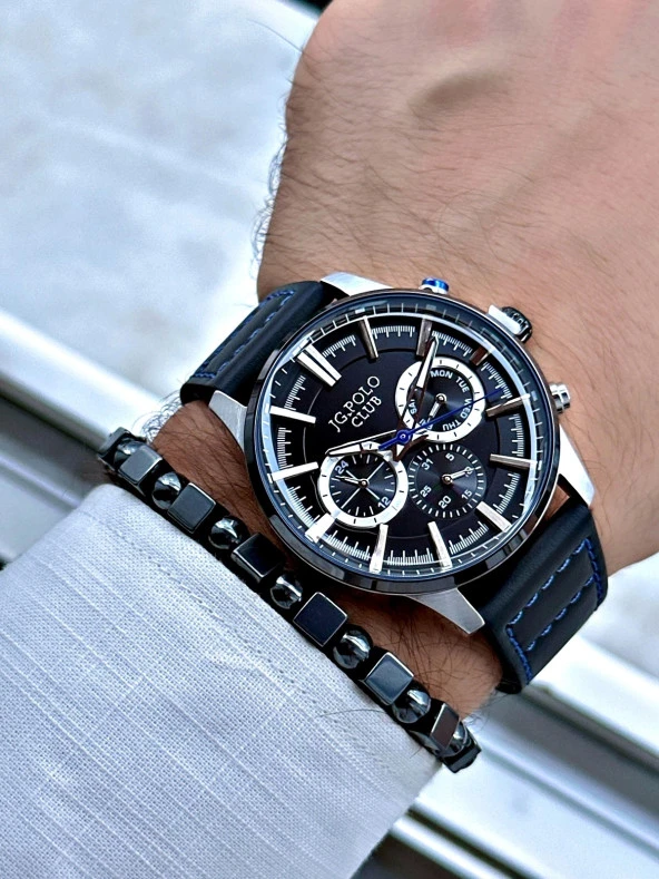 Jg. Polo Clup JPC.0224.S04059.01 Deri Kordon Erkek Kol Saati - Resim 3