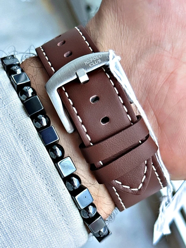 Jg. Polo Clup JPC.0224.S04059.04 Deri Kordon Erkek Kol Saati - Resim 2