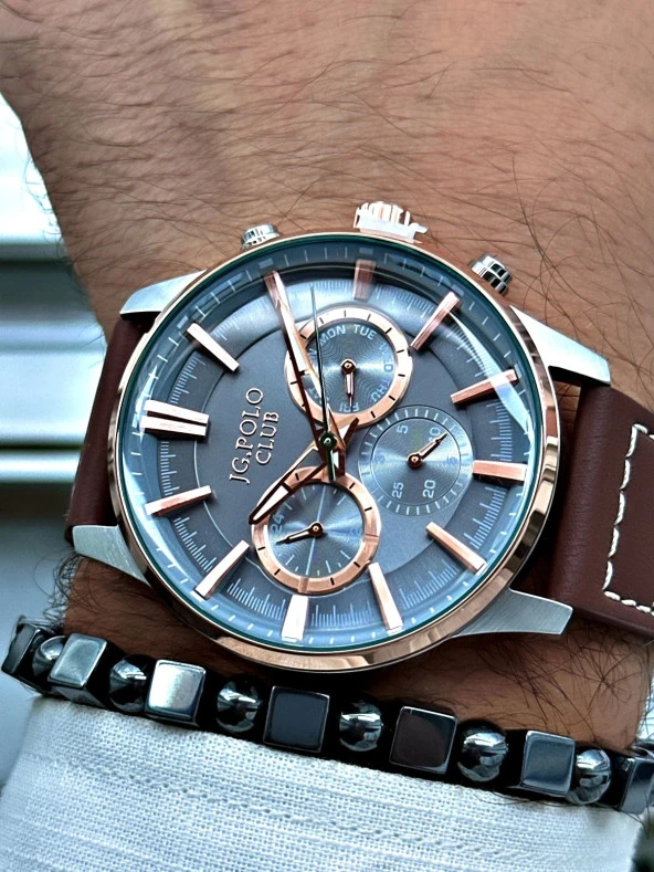 Jg. Polo Clup JPC.0224.S04059.04 Deri Kordon Erkek Kol Saati - Resim 3