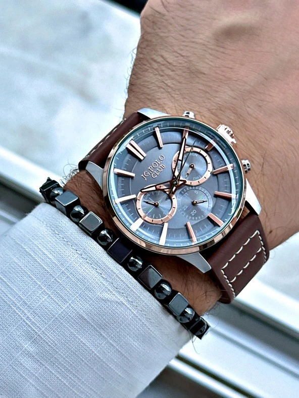 Jg. Polo Clup JPC.0224.S04059.04 Deri Kordon Erkek Kol Saati - Resim 4