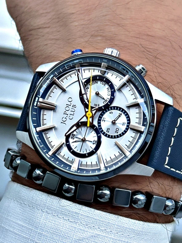 Jg. Polo Clup JPC.0224.S04059.05 Deri Kordon Erkek Kol Saati - Resim 4