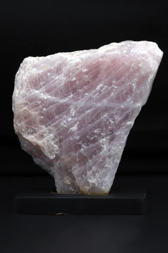 Pembe Kuvars Doğal Taş Standlı Ham Parça - Resim 2