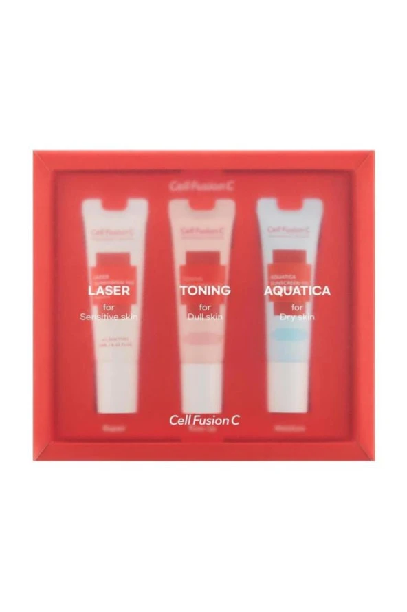Cell Fusion C Sunscreen 100 SPF 50+ 3Lü Güneş Kremi Seti 30 ML - Resim 2