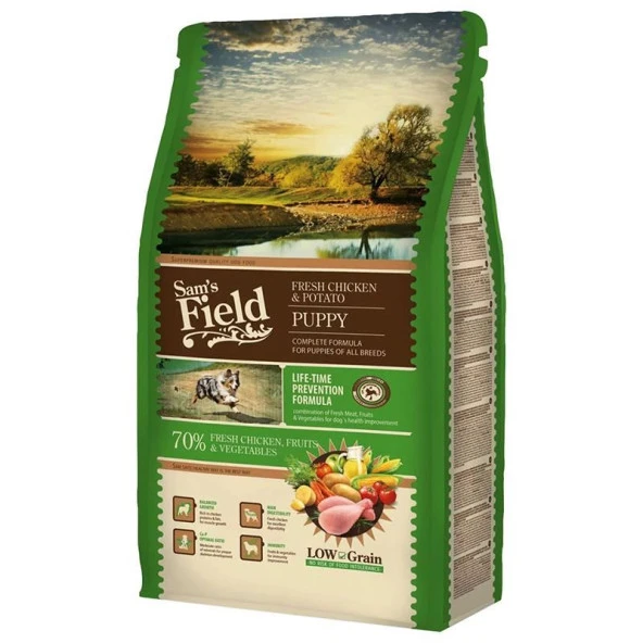 Sam's Field Tavuklu Düşük Tahıllı Yavru Köpek Maması 2,5 Kg