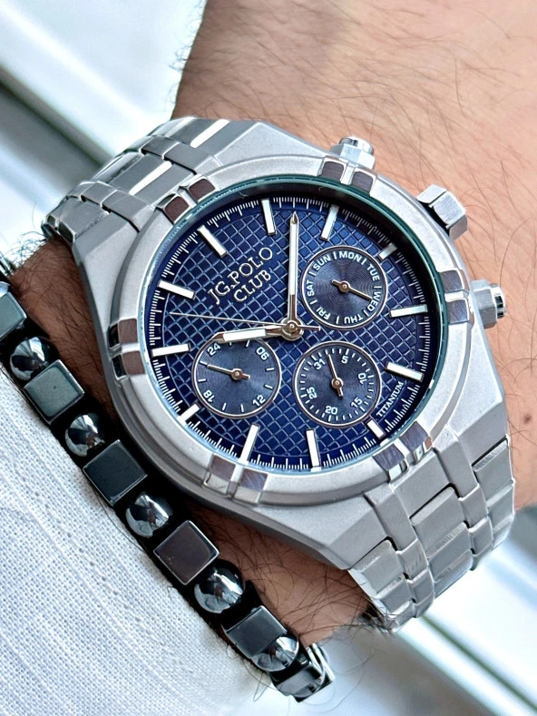Jg. Polo Clup JPC.0424 G11552.02 Titanyum Kasa Ve Kordon Erkek Kol Saati