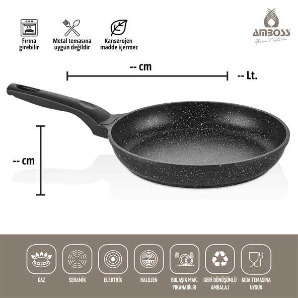 Amboss Montana 3 Parça Granit Set (Siyah) - 3