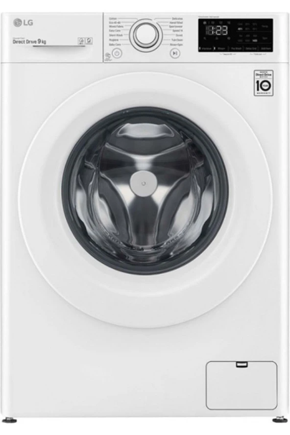 LG F4v3vyw3we Çamaşır Makinesi 9 Kg Yıkama 1400 Devir Beyaz ürün görseli 1