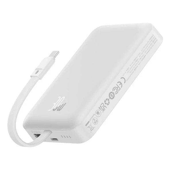 BASEUS MAGSAFE MINI P1002210B223-00 30W 10.000 MAH TYPE-C KABLOLU ŞARJLI POWERBANK ÇIKIŞ:TYPE-C GİR