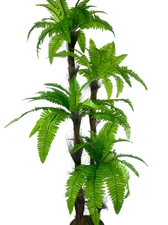 Nettenevime Yapay Ağaç Sıkas Palmiye Açık Yeşil 4Katlı 72Yaprak 150cm Salon Çiçeği Yapay Çiçek - Resim 6