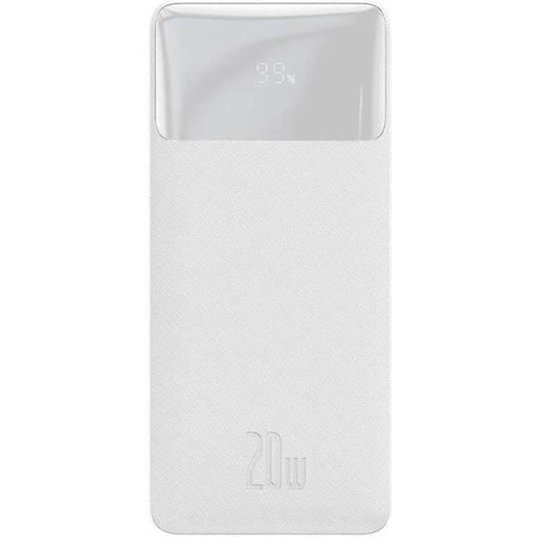 BASEUS BIPOW OVERSEAS DİJİTAL PPBD050302 20W 20.000 MAH BEYAZ POWERBANK GIRIS:MICRO USB/TYPE-C