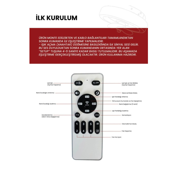 JOYSIDEA Tavan Vantilatörü & Led Lamba Avize Fn-990 - 2