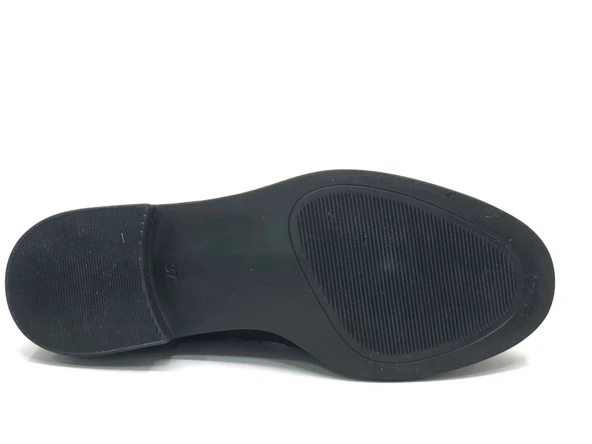 Feles Taş Toka Detaylı Triko Loafer Kadın Babet Ayakkabı - Resim 10