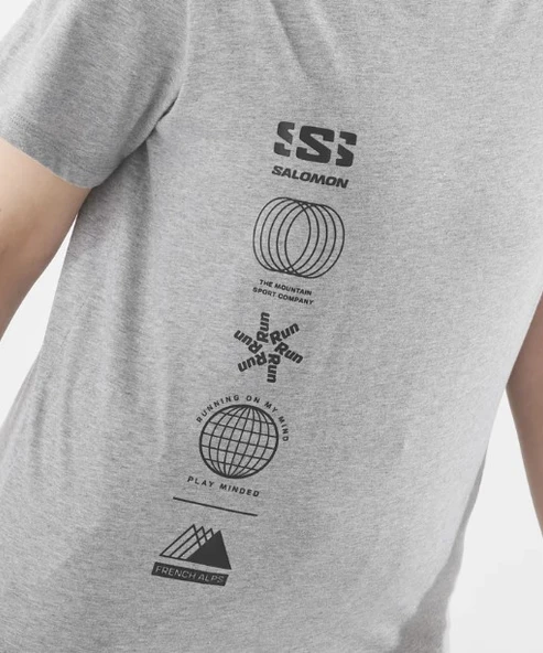 Salomon LC2233 Logo Combo SS Tee W Tişört Kadın T-Shirt - Resim 6