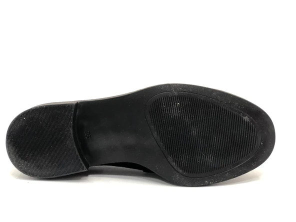 Feles Toka Detaylı Triko Loafer Kadın Babet Ayakkabı - Resim 12