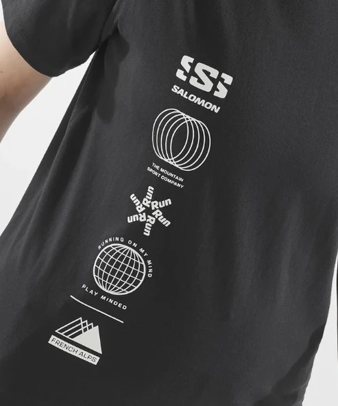 Salomon LC2233 Logo Combo SS Tee W Tişört Kadın T-Shirt - Resim 8