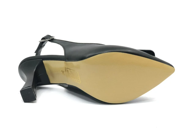 Feles Toka Taş Detaylı Arkası Açık Stiletto Kadın Topuklu Ayakkabı - Resim 17