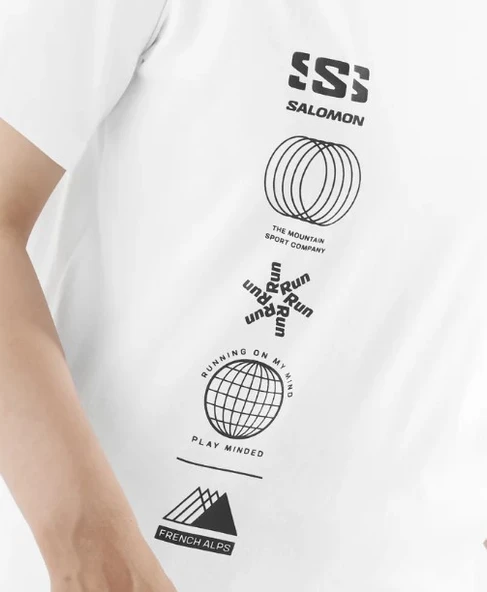 Salomon LC2233 Logo Combo SS Tee W Tişört Kadın T-Shirt - Resim 5