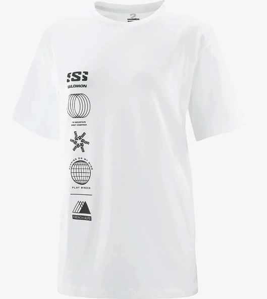 Salomon LC2233 Logo Combo SS Tee W Tişört Kadın T-Shirt - Resim 2