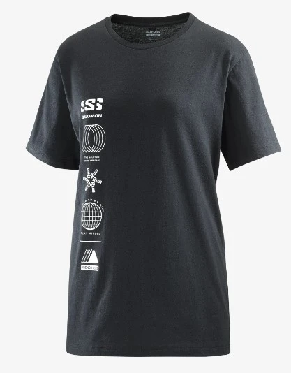 Salomon LC2233 Logo Combo SS Tee W Tişört Kadın T-Shirt - Resim 9