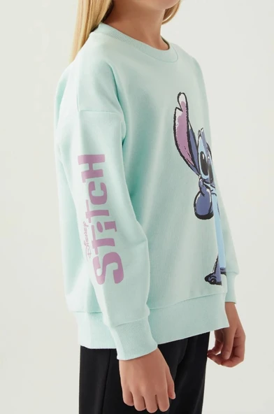 Stitch D4898 Puss Kız Çocuk Sweatshirt - Resim 8