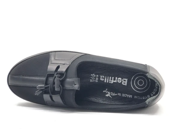 Berfilla Dr.Tavsiyeli İçi %100 Deri Anne Kadın Babet Ayakkabı - Resim 4