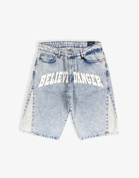 Believe Danger Oversized Kot Şort