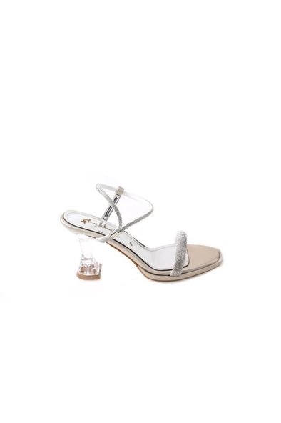 Papuçcity Tamer 02838 8,5 Topuklu Kadın Abiye Sandalet Ayakkabı - 9