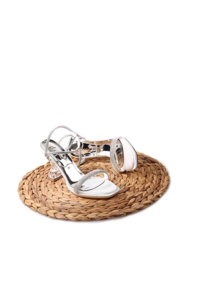 Papuçcity Tamer 02838 8,5 Topuklu Kadın Abiye Sandalet Ayakkabı - 12