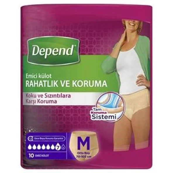 Depend Emici Külot Kadın Medium 10'lu ürün görseli