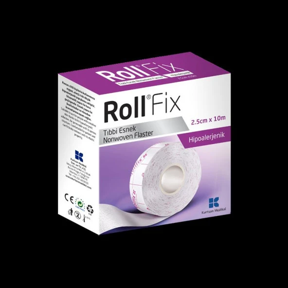 Roll Fix Esnek Nonwoven Tıbbi Flaster 2,5 cm x 10 m