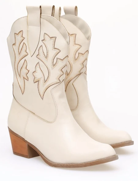 Asya Western Kısa Çizme Kovboy Kadın Kısa Çizme - Resim 8