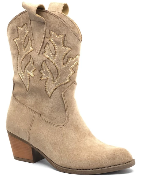 Asya Western Kısa Çizme Kovboy Kadın Kısa Çizme - Resim 6