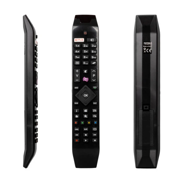 VESTEL NETFLIX-MOR TUŞLU YENİ ÜSTÜ CAMLI-HITACHI RC 49141 LED TV KUMANDA (40140=18391) ürün görseli 1