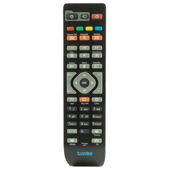 TİVİBU AİRTİES HD BLİSTERLİ ORJİNAL UYDU KUMANDA (RENKLİ TUŞLAR ÜSTTE) (2 BÜYÜK PİLLİ AA) ürün görseli 1