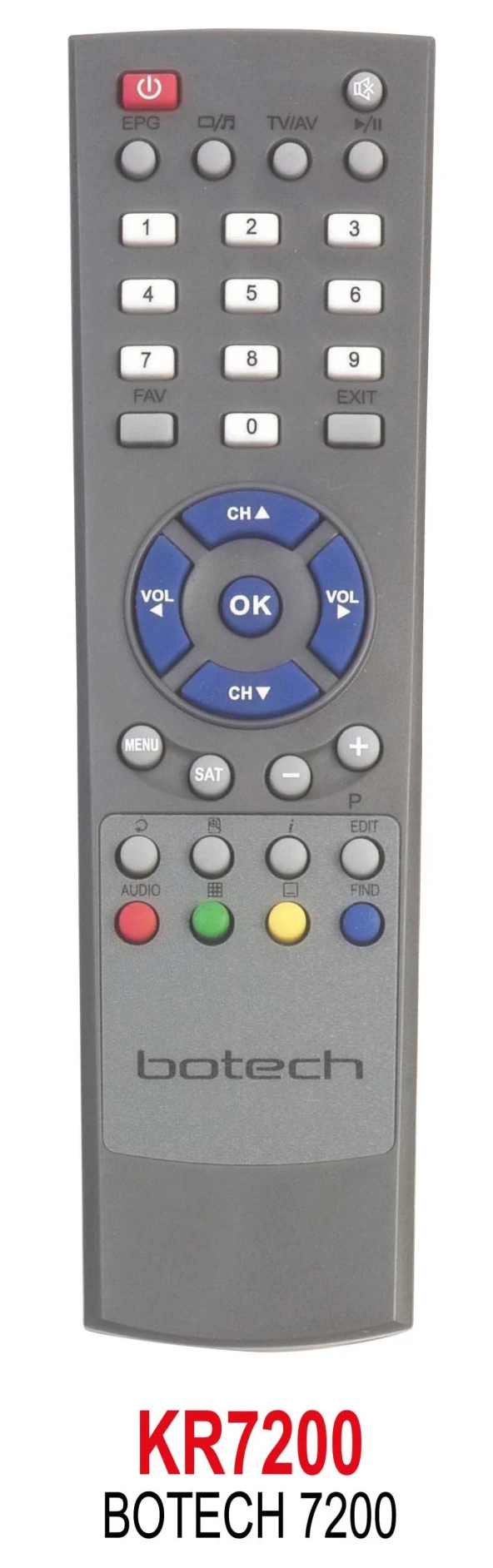 Botech 7200 Uydu Alıcı Kumandası