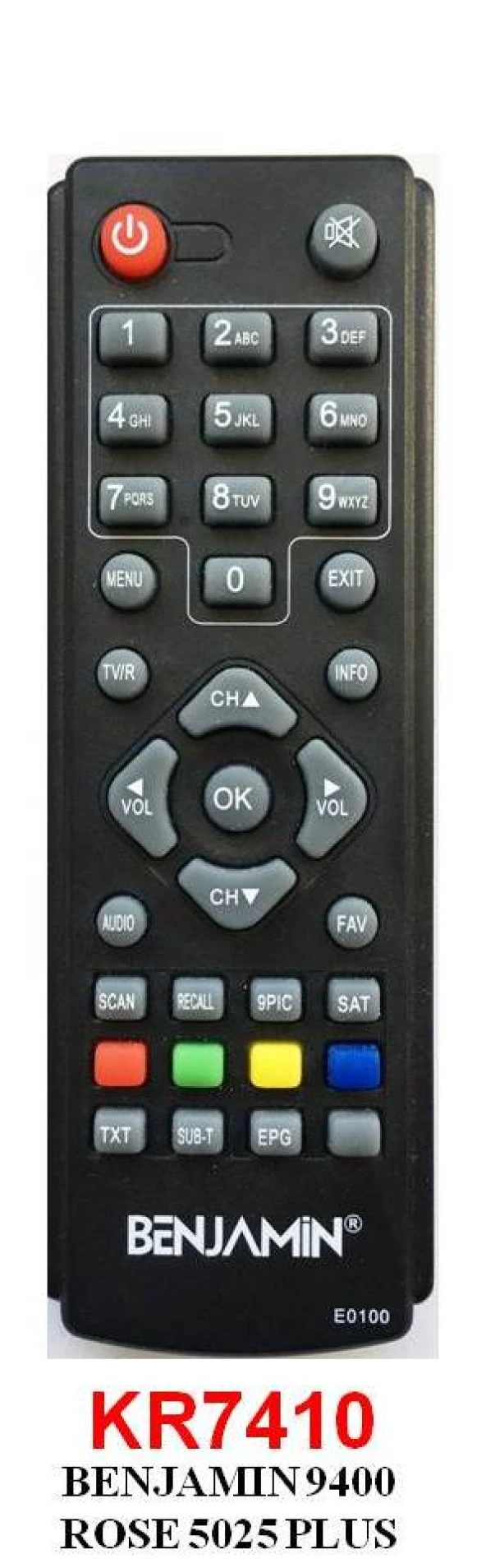 Benjamin 9400 E-0100 Mini Uydu Alıcı Kumandası