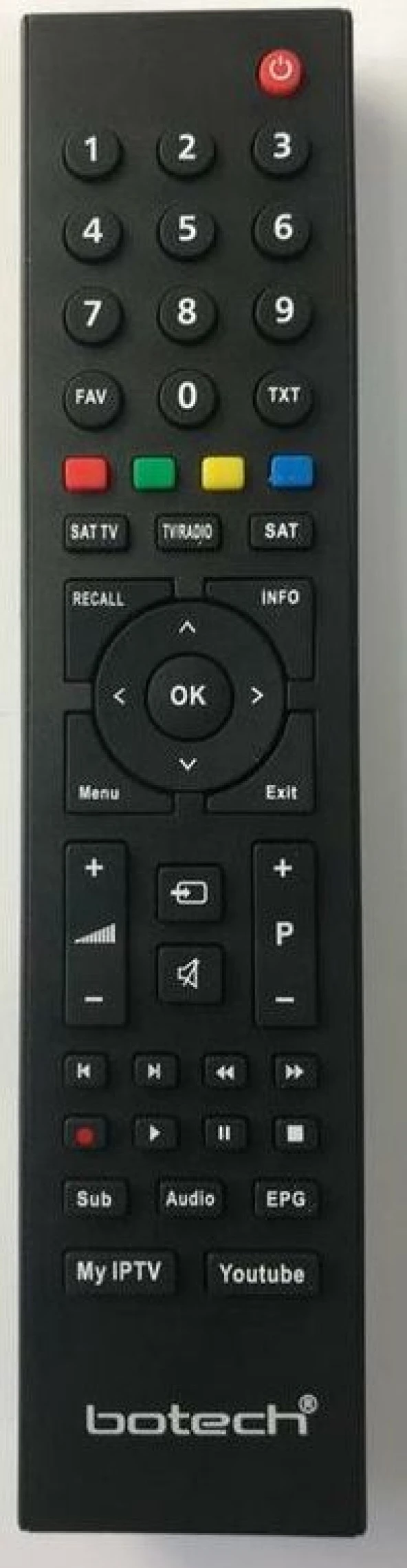 BOTECH LCD LED MYIPTV/YOUTUBE TUŞLU TV KUMANDA