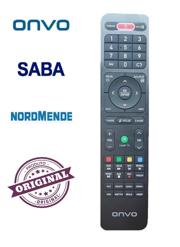 ORJİNAL LOGOLU ONVO-SABA-NORDMENDE LCD TV KUMANDASI ürün görseli 1
