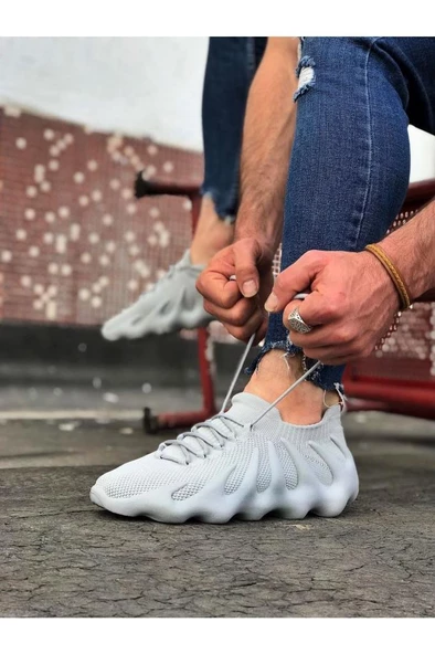 WG300 Gri Triko Sargı Taban Casual Erkek Ayakkabı ürün görseli