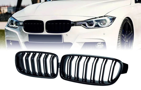 Bmw 3 serisi F30 ön panjur böbrek 2012-2018 Arası Uyumlu - 2