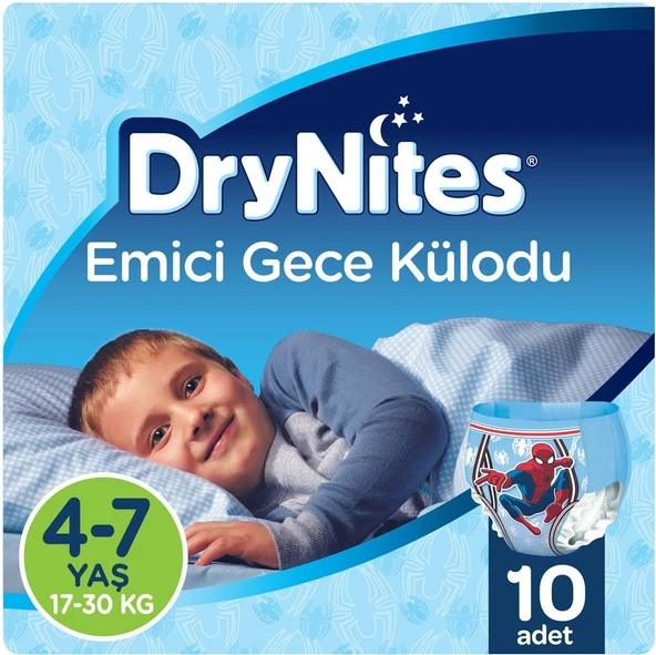 Drynites Emici Gece Külodu/Külot Bez Erkek 4-7 Yaş 17-30KG Small 50Adet 5PK*10 Alt Islatmalara Karşı - Resim 3