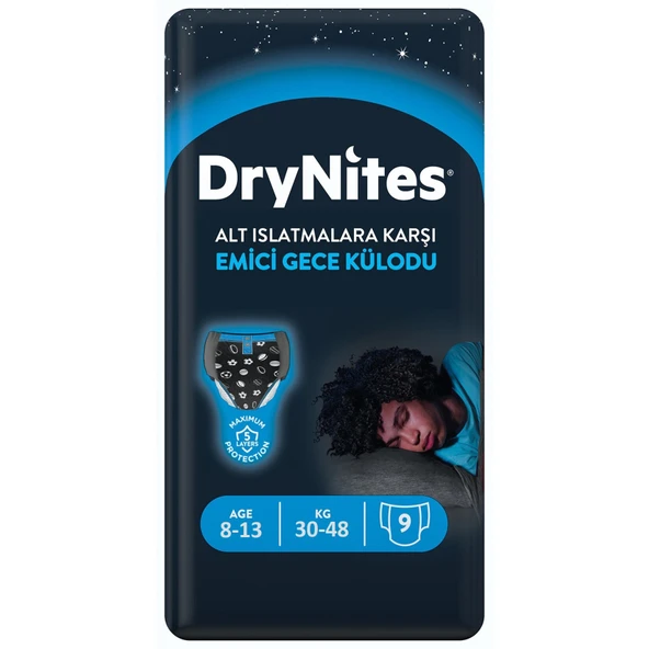 Drynites Emici Gece Külodu/Külot Bez Erkek 8-13 Yaş 30-48KG Large 18 Adet 2PK*9 AltIslatmalara Karşı - 2
