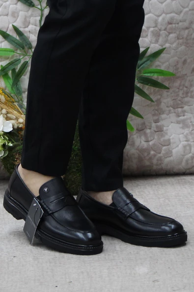 Pierre Cardin 241075 Siyah Hakiki Deri Erkek Loafer Erkek Ayakkabı - 2