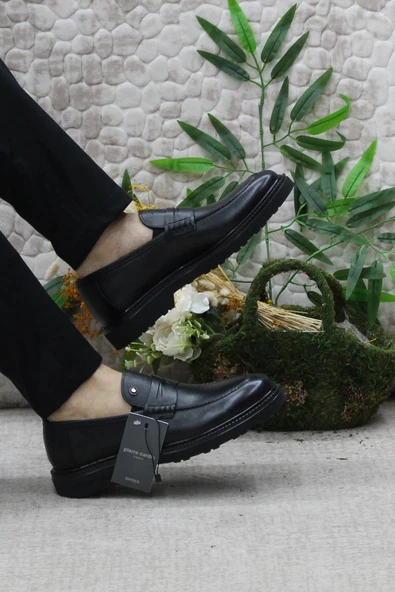 Pierre Cardin 241075 Siyah Hakiki Deri Erkek Loafer Erkek Ayakkabı - 5