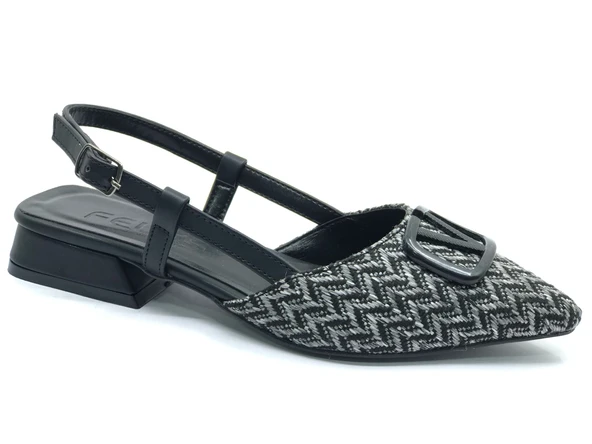 Feles 01-902 V Toka Kadın Babet Ayakkabı - Resim 5