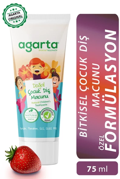 Agarta Doğal Florürsüz Çocuk Diş Macunu 75 ml - Resim 4