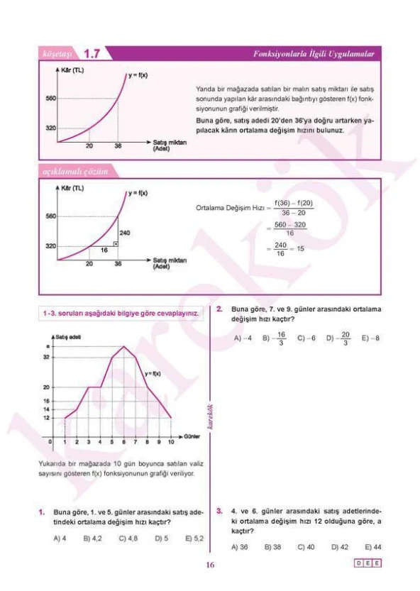 11.Sınıf Matematik MPS Konu Anlatımı ve Soru Çözümü Karekök Yayınları - 4