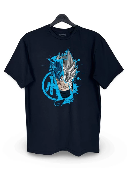 Süper Saiyan Dragon Ball Baskılı Loose Fit Bisiklet Yaka Unisex Tişört Anime Manga